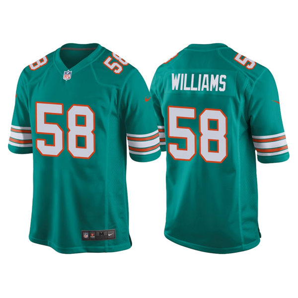 Youth Miami Dolphins #58 Connor Williams Aqua Retro Alternate Limited Jersey