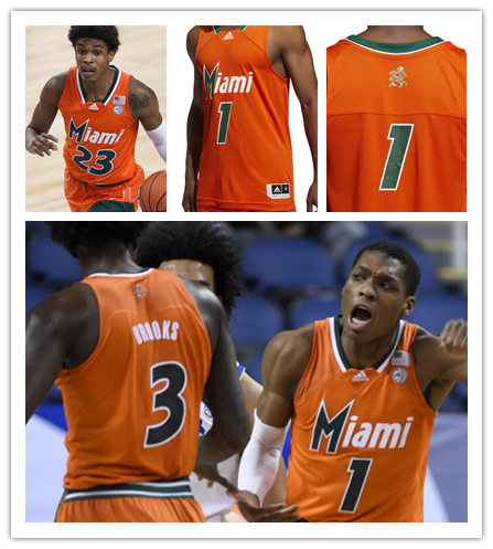 Youth Miami Hurricanes Custom Rodney Miller Jr. Harlond Beverly Filippos Gkogkos Adidas 2021 Orange Basketball Jersey