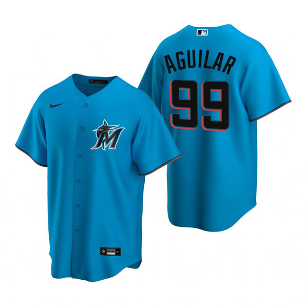 Youth Miami Marlins #99 Jesus Aguilar Nike Blue Alternate Jersey