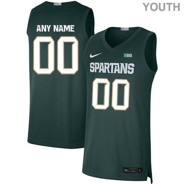Youth Michigan State Spartans Custom Denzel Valentine Draymond Green Branden Dawson Mateen Cleaves 2020 Green Nike 