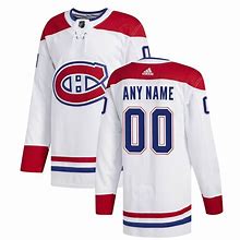 Youth Montreal Canadiens Stitched adidas White Away Custom Jersey Stitched