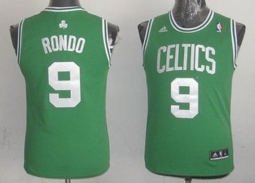 Youth NBA Boston Celtics #9 Rajon Rondo Green Stitched Jersey