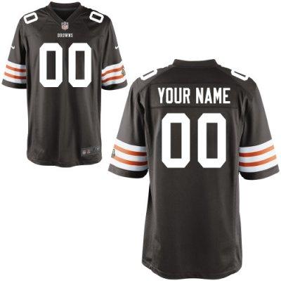 Youth NEW Cleveland Browns Customized Game Team Color Jerseys