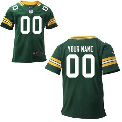 Youth NEW Green Bay Packers Customized Game Team Color Jerseys