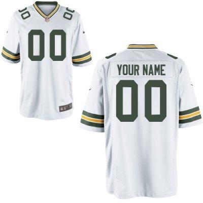 Youth NEW Green Bay Packers Customized Game White Jerseys