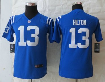 Youth NEW Indianapolis Colts #13 T.Y. Hilton Blue Jersey