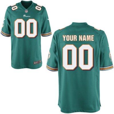Youth NEW Miami Dolphins Customized Game Team Color Jerseys