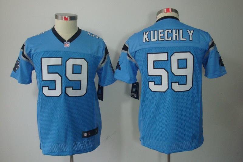 Youth NEW NFL Carolina Panthers 59 Luke Kuechly Blue Jerseys