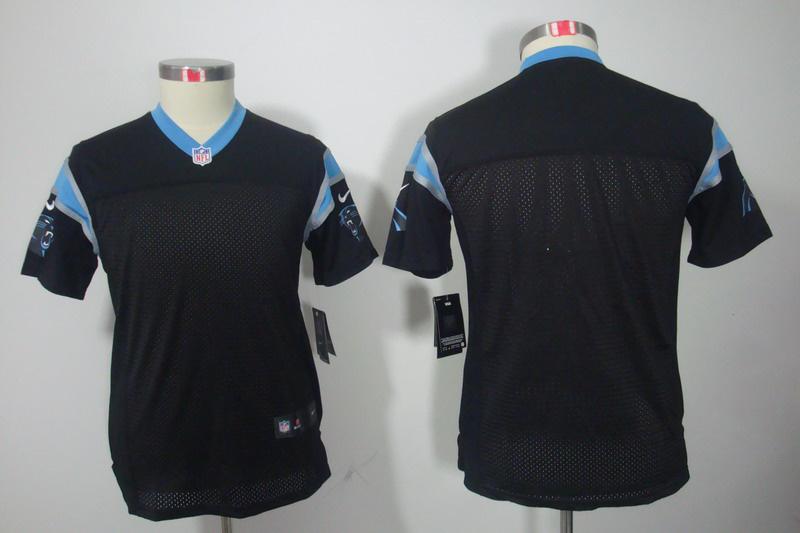 Youth NEW NFL Carolina Panthers Blank Black Jerseys