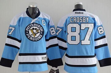 Youth NHL Penguins #87 Sidney Crosby Stitched Blue Jersey