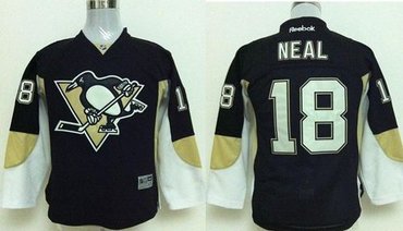 Youth NHL Pittsburgh Penguins #18 James Neal Black Jersey