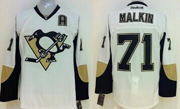 Youth NHL Pittsburgh Penguins #71 Evgeni Malkin White Jersey