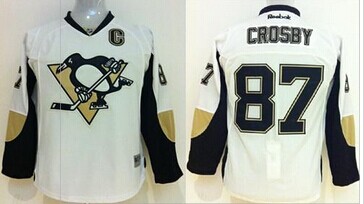 Youth NHL Pittsburgh Penguins #87 Sidney Crosby White Jersey