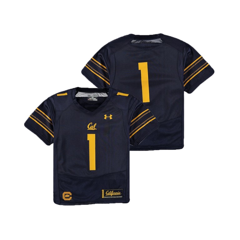 Youth Navy Under Armour College Football California Golden Bears Finished Replica Jersey