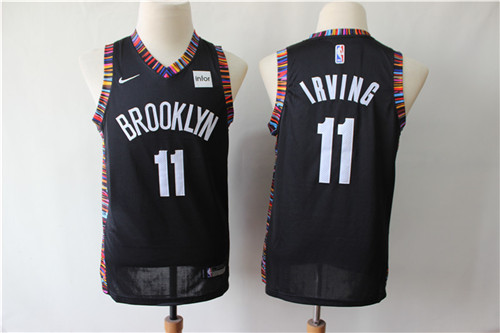 Youth Nets 11 Kyrie Irving Black Youth City Edition Nike Swingman Jersey