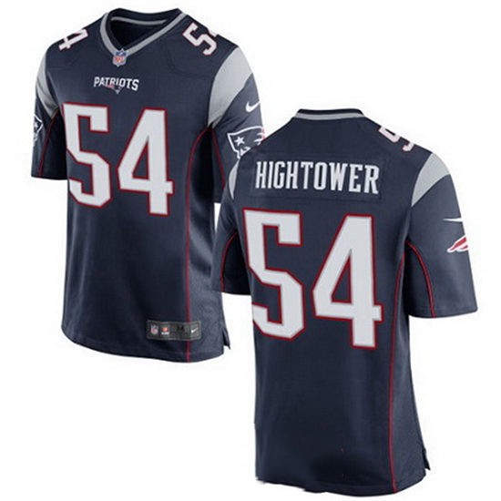 Youth New England Patriots #54 Dont'a Hightower Navy Blue Team Color Stitched NFL Nike Game Jersey