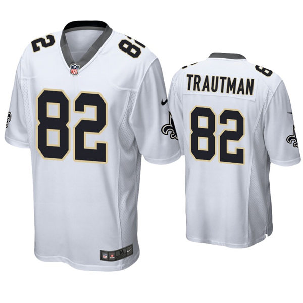 Youth New Orleans Saints #82 Adam Trautman Nike White Limited Jersey