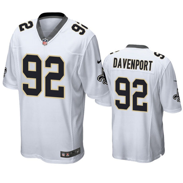 Youth New Orleans Saints #92 Marcus Davenport Nike White Limited Jersey