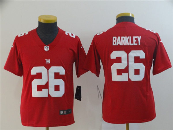 Youth New York Giants #26 Saquon Barkley Nike Red Inverted Limited Jersey