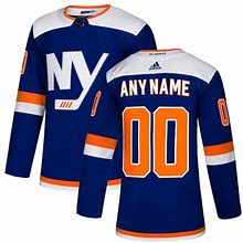 Youth New York Islanders Custom adidas Blue Alternate Jersey Stitched