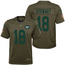 Youth New York Jets ArDarius Stewart Olive 2017 Salute to Service Game Jersey