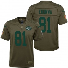 Youth New York Jets Quincy Enunwa Olive 2017 Salute to Service Game Jersey