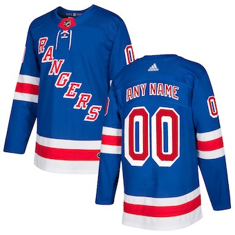 Youth New York Rangers Custom adidas Royal Jersey Stitched
