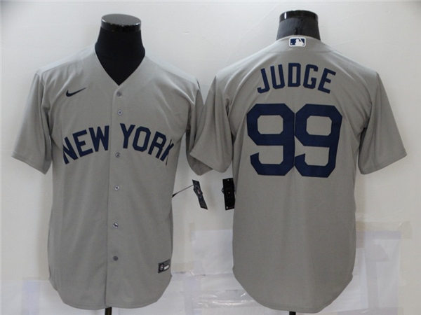 Youth New York Yankees #99 Aaron Judge Nike Gray With Name 2021 Field of Dreams Jersey1