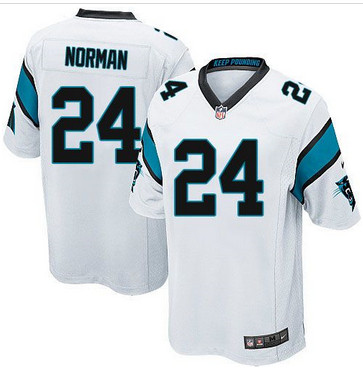 Youth Nike Carolina Panthers #24 Josh Norman White Stitched NFL Elite Jersey
