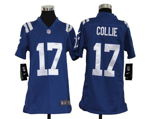 Youth NEW Indianapolis Colts 17 Austin Collie Blue Jerseys