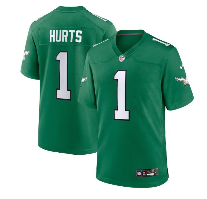 Youth Nike Jalen Hurts Kelly Green Philadelphia Eagles Alternate Player Game Jersey