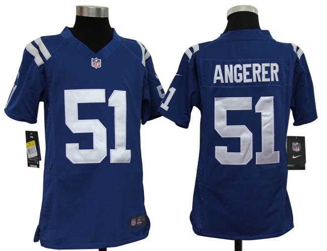 Youth NEW NFL Indianapolis Colts 51 Pat Angerer Blue Jerseys
