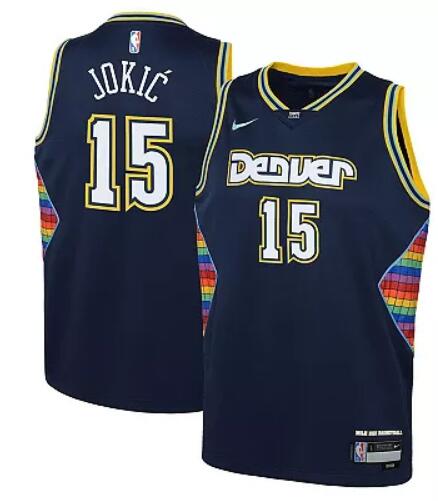 Youth Nike Nikola Jokic Navy Denver Nuggets 202122 Swingman Jersey