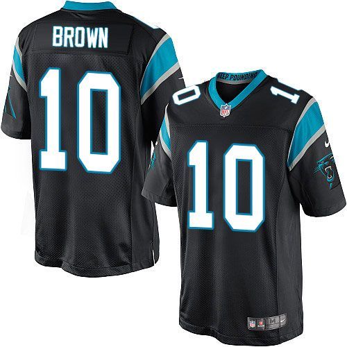 Youth Nike Panthers #10 Corey Brown Black Team Color Stitched NFL Elite Jersey