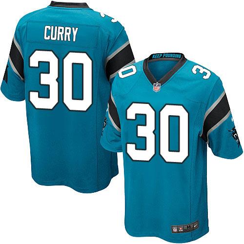 Youth Nike Panthers #30 Stephen Curry Blue Alternate Stitched NFL Elite Jersey