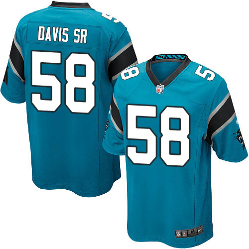 Youth Nike Panthers #58 Thomas Davis Sr Blue Alternate Stitched NFL Elite Jersey