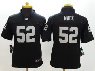 Youth Nike Raiders #52 Khalil Mack Black Team Color NFL Limited Jersey