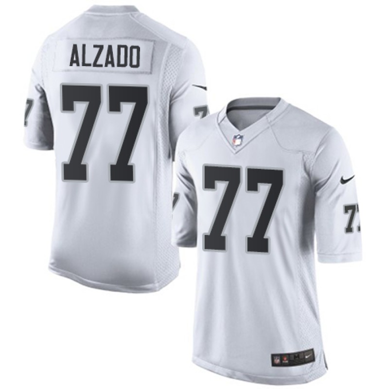 Youth Nike Raiders #77 Lyle Alzado White Color Stitched NFL New Jersey