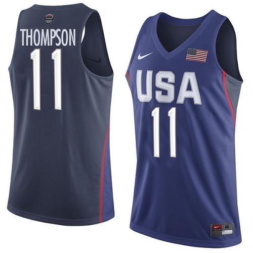 Youth Nike Team USA #11 Klay Thompson Navy Blue 2016 Dream Team Game NBA Jersey