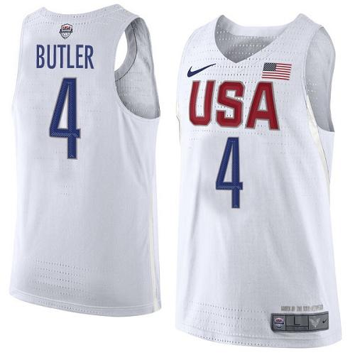 Youth Nike Team USA #4 Jimmy Butler White 2016 Dream Team Game NBA Jersey