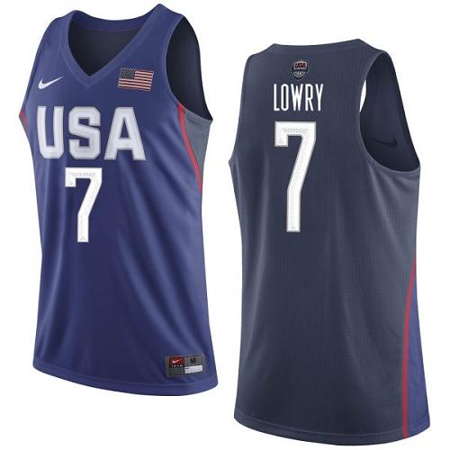 Youth Nike Team USA #7 Kyle Lowry Navy Blue 2016 Dream Team Game NBA Jersey