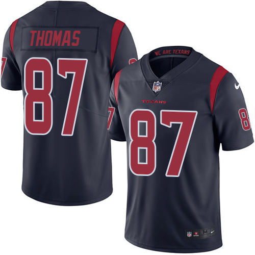 Youth Nike Texans #87 Demaryius Thomas Navy Blue Youth Stitched NFL Limited Rush Jersey
