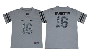 Youth Ohio State Buckeyes 16 J.T. Barrett IV Gray Youth College Football Jersey