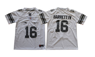 Youth Ohio State Buckeyes 16 J.T. Barrett IV White Youth College Football Jersey