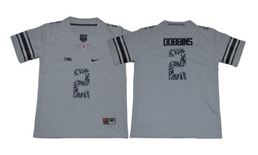 Youth Ohio State Buckeyes 2 J.K. Dobbins Gray Youth College Football Jersey
