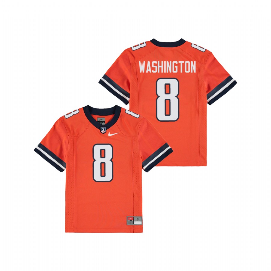 Youth Orange Illinois Fighting Illini Casey Washington Replica Football Jersey
