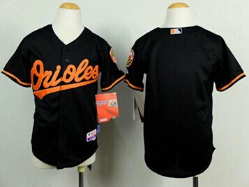 Youth Orioles Blank Black Cool Base Baseball Jersey