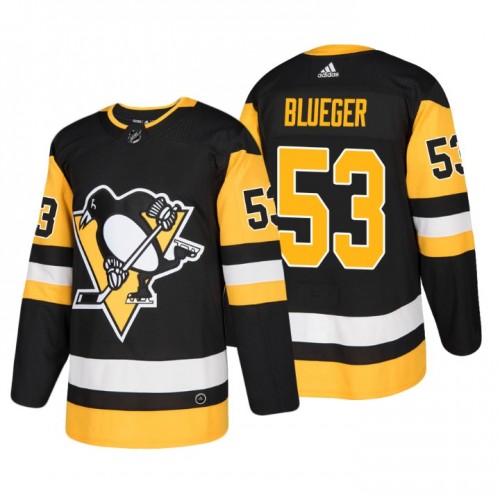 Youth Penguins #53 Teddy Blueger black  Hockey Jersey  
