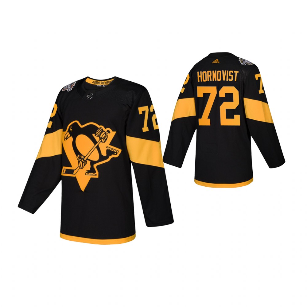 Youth Penguins #72 Patric Hornqvist Black NHL Stadium Series Adidas Authentic Jersey