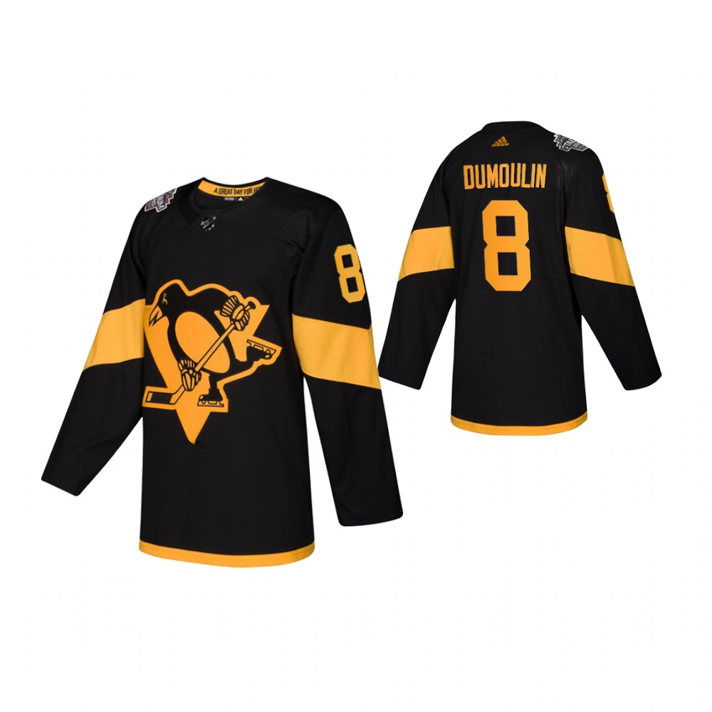 Youth Penguins #8 Brian Dumoulin Black NHL Stadium Series Authentic Player Jersey